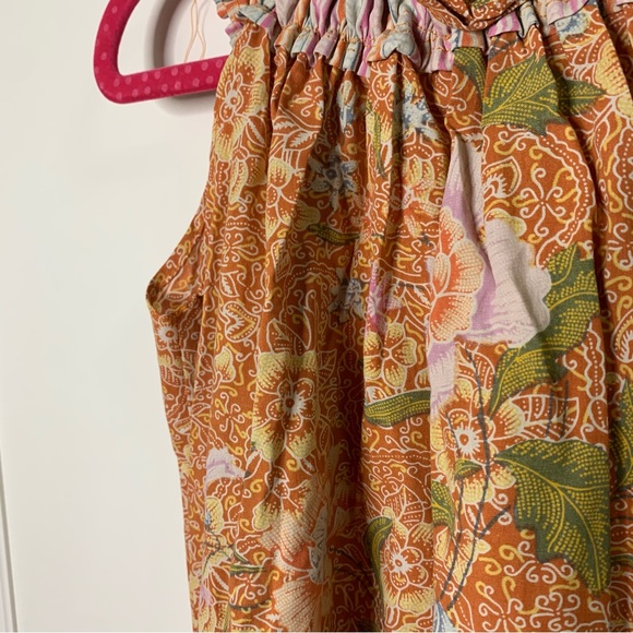 NWT Indonesia Made Mataram Rumah Batik Floral High Neck Summer Dress - Picture 4 of 10